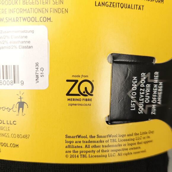 Smartwool Womens The Tight II Wool Base Layer Sz Large Black SW700-001 NEW - Picture 4 of 4